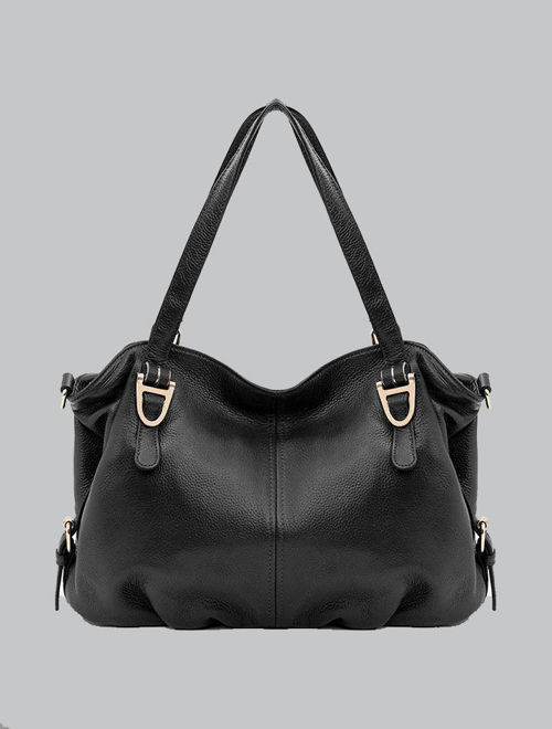 Genuine leather bag, crossbody bag black
