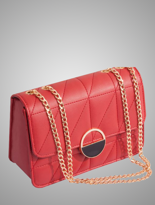 Picture of Ivy Crossbody bag with chain - Red